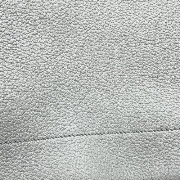 PRADA Punching logo Tote Bag Size Small Leather Gray - Picture 8 of 16